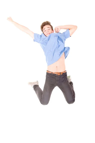 Teenage Boy Isolated White Background — Stock Photo, Image