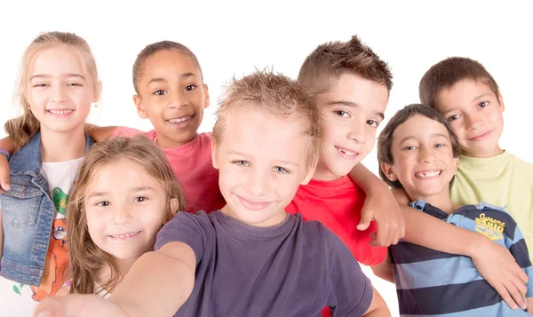 Niños Pequeños Aislados Fondo Blanco —  Fotos de Stock