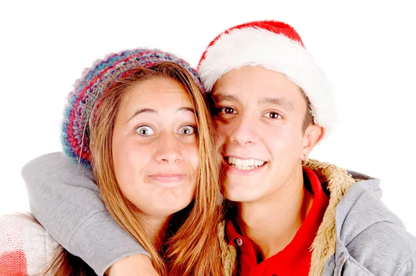 クリスマスのカップル — ストック写真