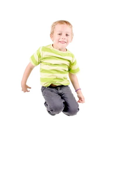 Μικρό αγόρι που πηδάει — Φωτογραφία Αρχείου