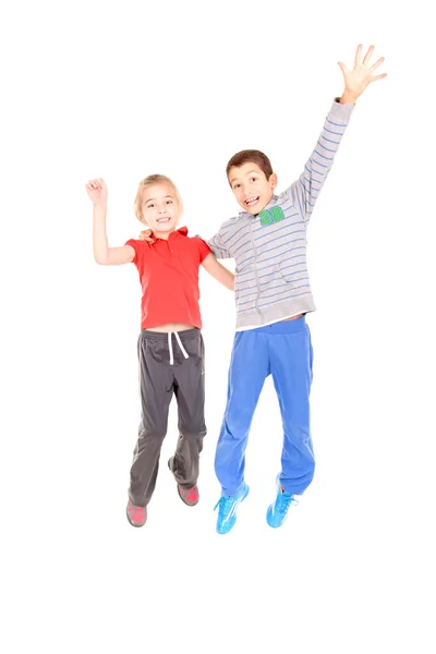 Little kids jumping — Stock Photo, Image