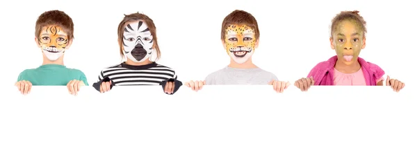Τα παιδιά με face painting — Φωτογραφία Αρχείου
