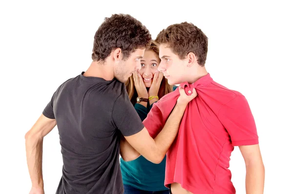 Adolescentes meninos e menina — Fotografia de Stock