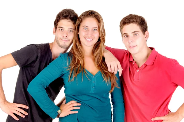 Adolescentes meninos e menina — Fotografia de Stock