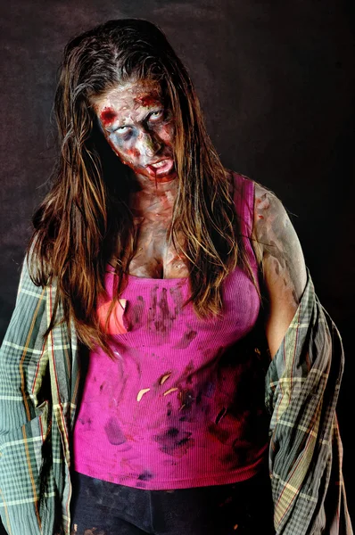 Zombie dziewczyna — Zdjęcie stockowe