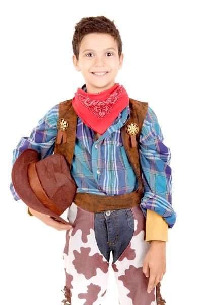 Pequeno cowboy. — Fotografia de Stock