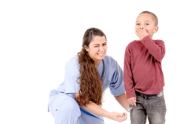 Enfant médecin féminin — Photo