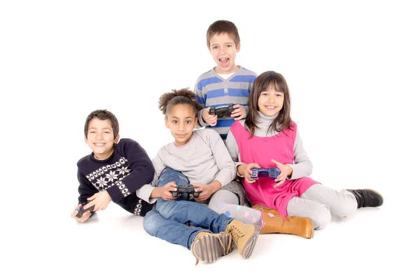 Friends playing video games — Stock Photo, Image