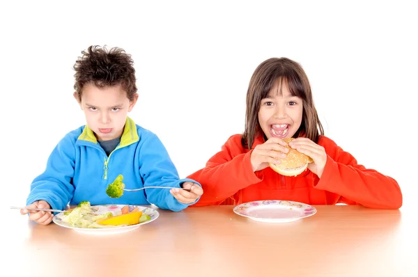 Verduras y hamburguesas — Foto de Stock