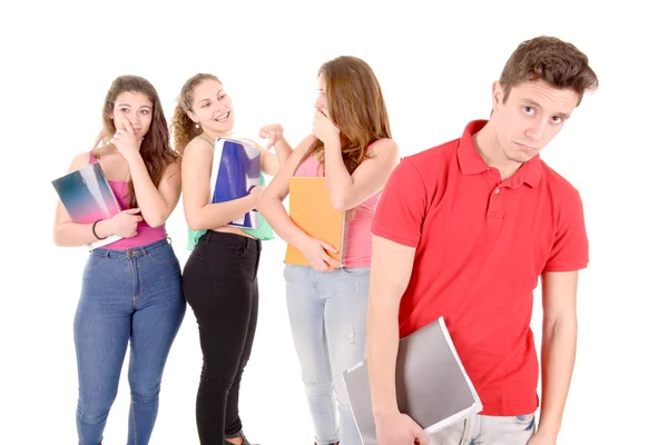 Adolescentes bullying um menino — Fotografia de Stock