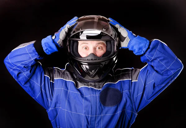 Männlicher Rennfahrer — Stockfoto