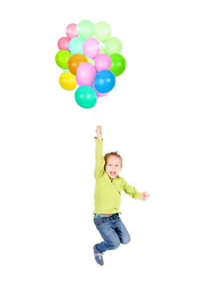 Little boy playing with balloons — Stock Photo, Image
