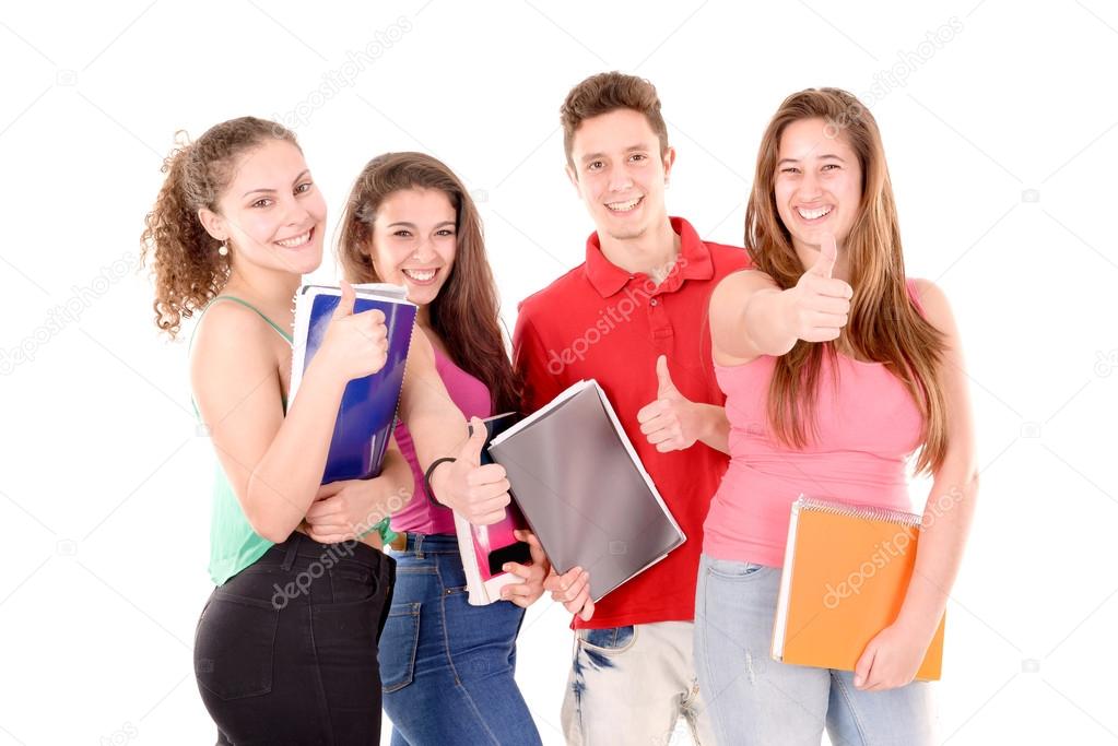 Group of beautiful students