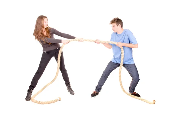 Angry couple fighting — Stock Photo, Image