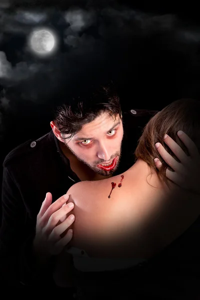 vampire biting neck