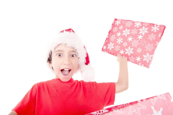 Kleine jongen met Kerstmis — Stockfoto