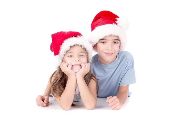 Little kids at christmas — Stock Photo, Image