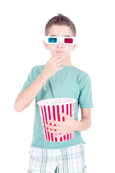 Little boy at the movies — Stock Photo, Image