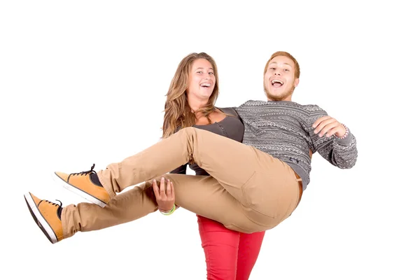 Pareja adolescente posando — Foto de Stock