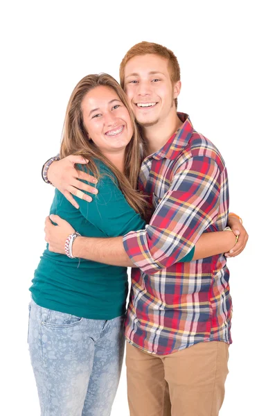 Casal adolescente posando — Fotografia de Stock