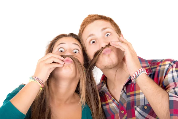 Pareja adolescente posando — Foto de Stock