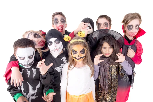 Kids on halloween — Stock Photo, Image