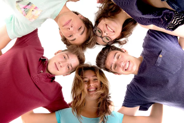 Adolescentes posando isolado em branco — Fotografia de Stock