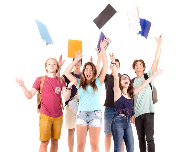 Groep tieners poseren — Stockfoto