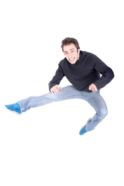 Teenage boy jumping — Stock Photo, Image