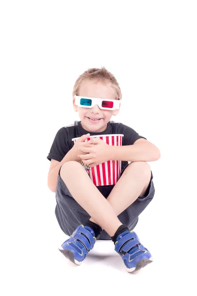 Chico en el cine — Foto de Stock