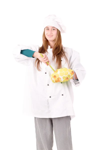 Young chef cooking — Stock Photo, Image