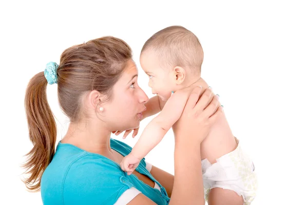 Mujer con pequeño bebé — Foto de Stock