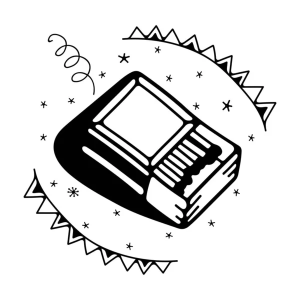 Vector illustration with a box of matches. Isolated on a white background. Cute doodle illustrations. — Stock Illustration Vector Illustration Box Matches Isolated White Background Cute Doodle Illustrations Royalty Free Stock Vectors