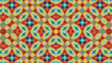 Modern Psychedelic Renkli Kaleydoskop Arkaplan Döngüsü
