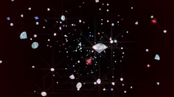 Diamond Rain Perfekt Für Dvd Menüs Website Animationen Motion Graphics — Stockvideo