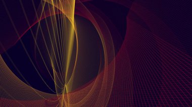 Renkli Soyut Ağ Dalga Arkaplanı. Beyaz zemin üzerinde dalgalar olan yüzeyin soyut hali. Geleceğe yönelik bir geçmiş. Poster, kapak, pankart, pankart için tasarım. JPG biçiminde oluştur.