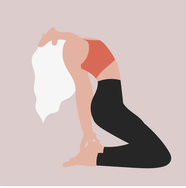 Tekeningen Van Meisjes Verschillende Yoga Poses — Stockfoto