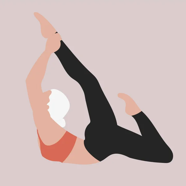 Disegni Ragazze Varie Pose Yoga — Foto Stock