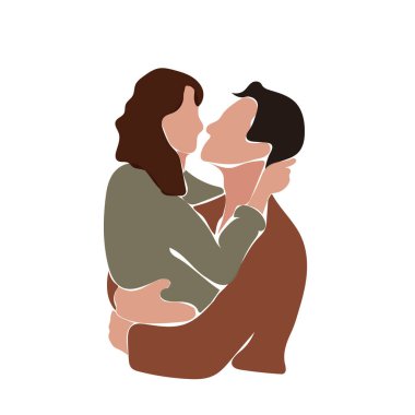 Sevgililer Günü 'nde aşık bir çiftin resmi.