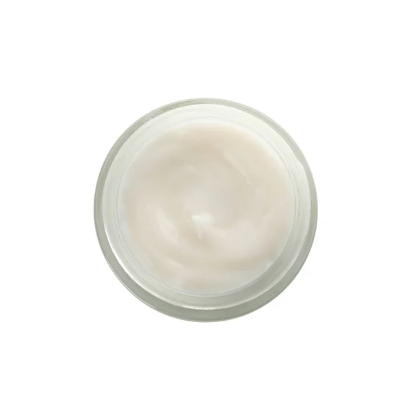 Kosmetische Creme Glas Isoliert Auf Weißem Hintergrund — Stockfoto