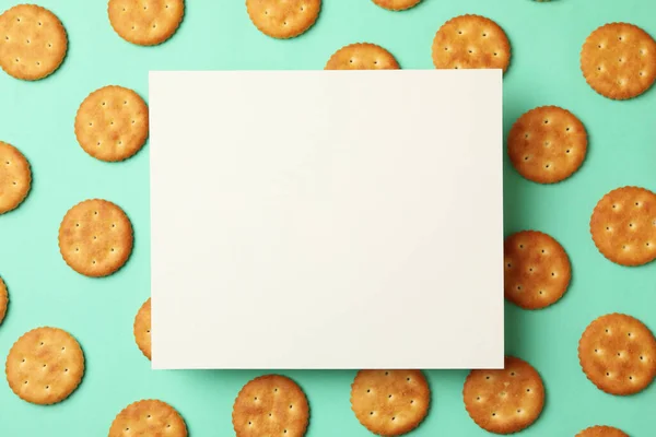 薄荷糖饼干背景的文字空间 — 图库照片