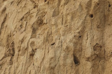 Arka planda eğimli kil toprak