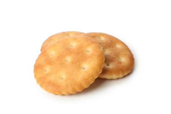 Biscoitos Biscoitos Saborosos Isolados Fundo Branco — Fotografia de Stock