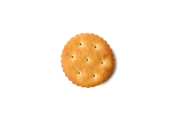 Смачне Крекерське Печиво Ізольоване Білому Тлі — стокове фото