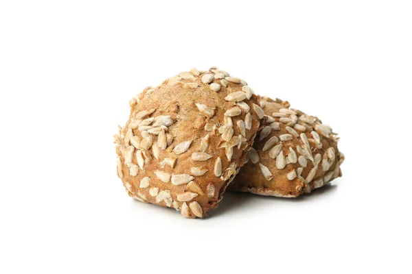 Buns with sunflower seeds isolated on white background — Stock Image Buns Sunflower Seeds Isolated White Background Royalty Free Stock Photos