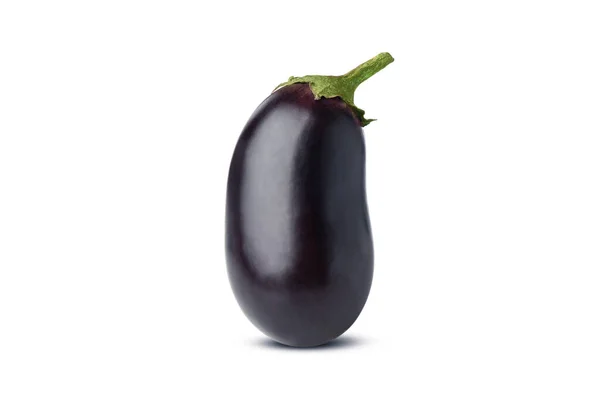 Verse Rauwe Aubergine Geïsoleerd Witte Achtergrond — Stockfoto