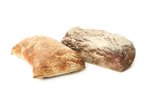 Frisch Gebackenes Brot Isoliert Auf Weißem Hintergrund — Stockfoto