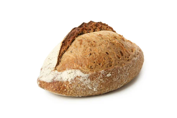 Frisch Gebackenes Dunkles Brot Isoliert Auf Weißem Hintergrund — Stockfoto