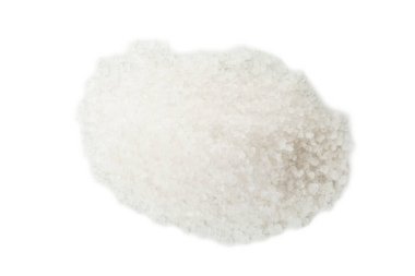 Beyaz arkaplanda izole edilmiş tuz yığını