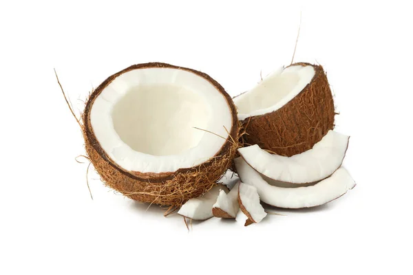 Fresco Gustoso Cocco Isolato Sfondo Bianco — Foto Stock